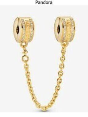 NEW Pandora Safety Chain Clip Bracelet Charm